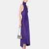 Midi draped jersey dress