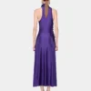 Midi draped jersey dress