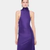 Midi draped jersey dress