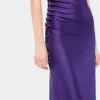 Midi draped jersey dress