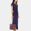 Midi piercing jersey dress