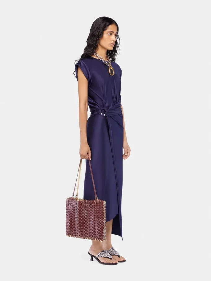 Midi piercing jersey dress