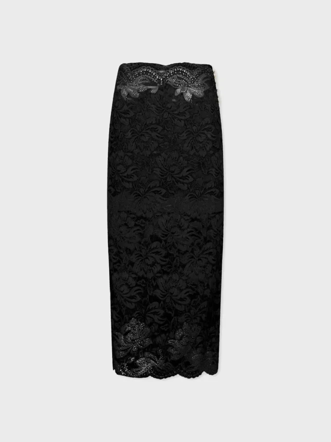 Midi skirt in lace