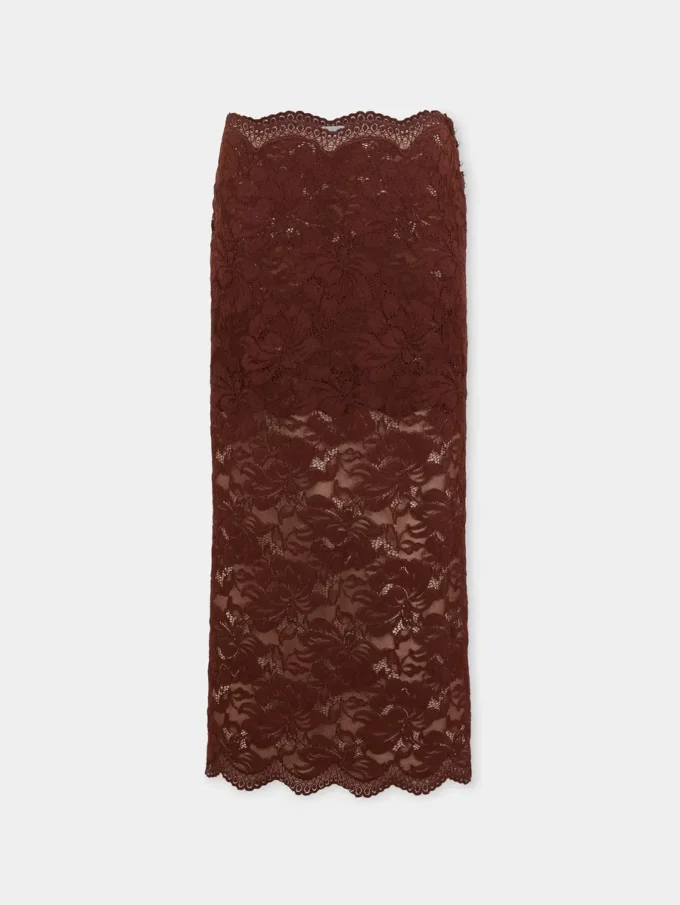 Midi skirt in lace