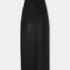 Midi skirt in lambskin