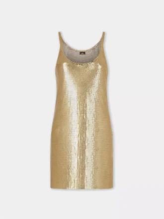 Mini tank top dress in mesh