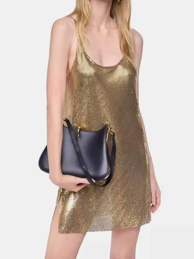 Mini tank top dress in mesh