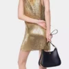 Mini tank top dress in mesh