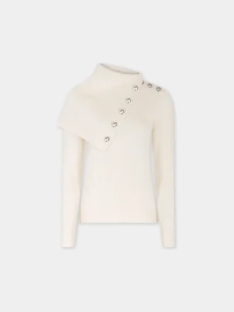 Off white sweater in wool