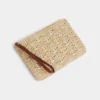Pouch in raffia