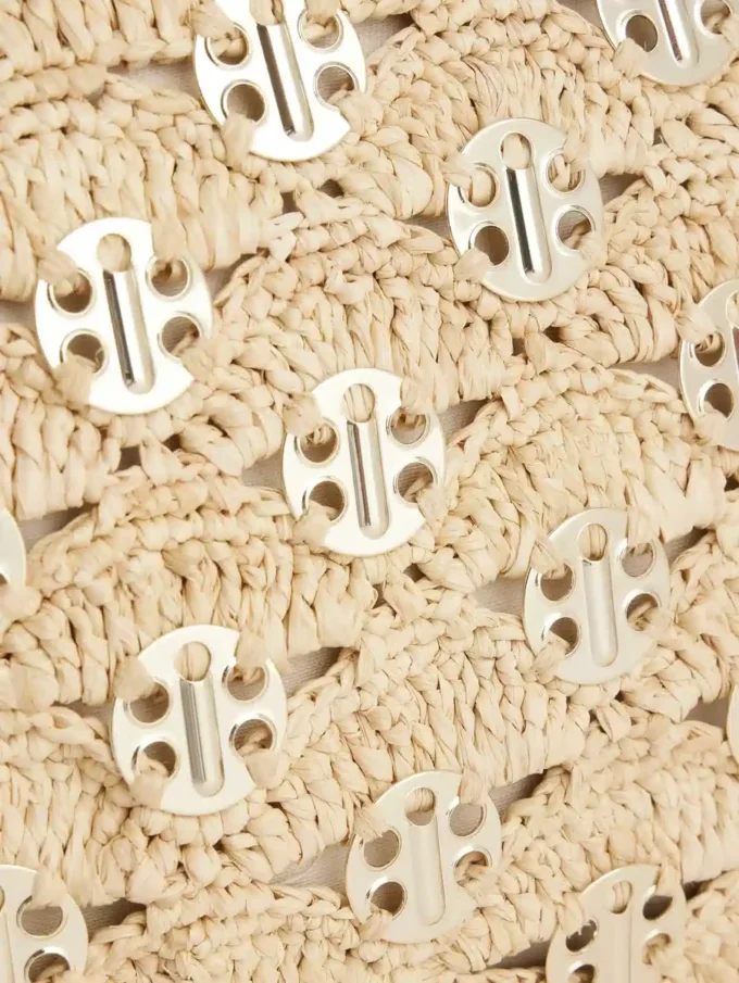 Pouch in raffia