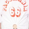 Printed cotton piercing t-shirt