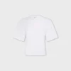 Printed cotton piercing t-shirt