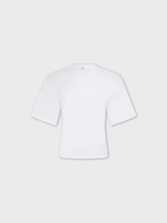 Printed cotton piercing t-shirt