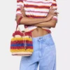 Raffia bucket bag