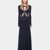 Second-skin long dress in jersey