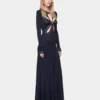 Second-skin long dress in jersey