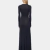Second-skin long dress in jersey