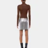 Second-skin turtleneck top in wool