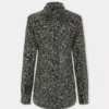 Shirt in crepe with sequin embroidery details