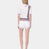 Shorts in denim with embroidery details