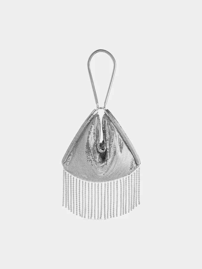 Silver chainmail pocket bag