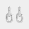 Silver double XL link earrings Silver double XL link earrings