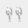 Silver double XL link earrings Silver double XL link earrings