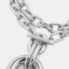 Silver double XL Link necklace with pendant
