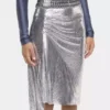silver draped skirt in chainmail silver draped skirt in chainmail