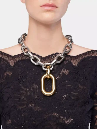 Silver/gold XL link necklace