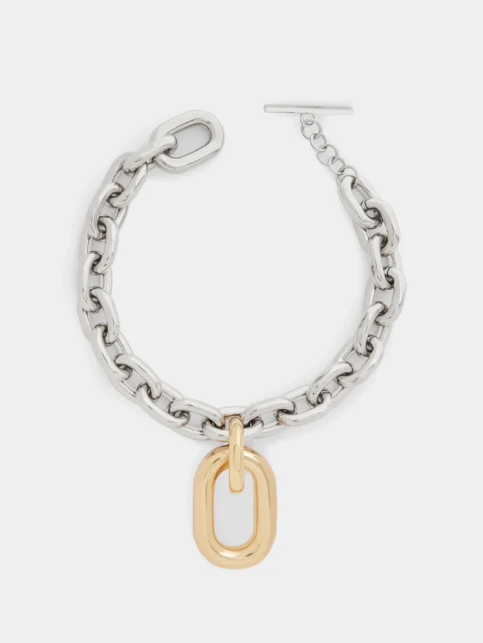 Silver/gold XL link necklace
