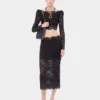 Black crop top in lace