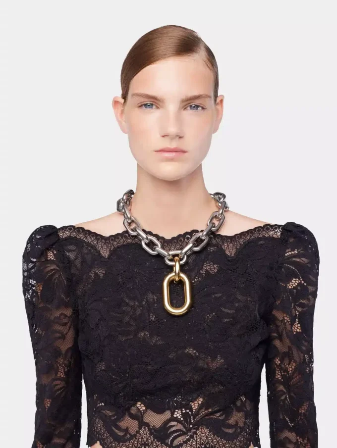 Silver/gold XL link necklace