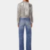 Silver knit bomber jacket