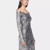 Silver long dress in lace