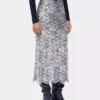 Silver midi skirt in lace