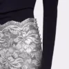 Silver midi skirt in lace