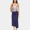 Midi piercing jersey skirt