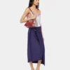 Midi piercing jersey skirt