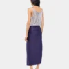 Midi piercing jersey skirt