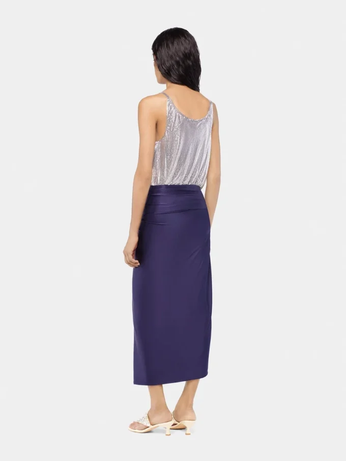 Midi piercing jersey skirt