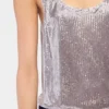 Silver tank top in mesh