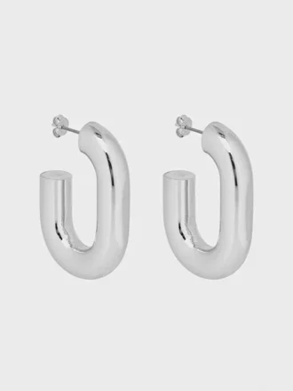 Silver XL Link earrings
