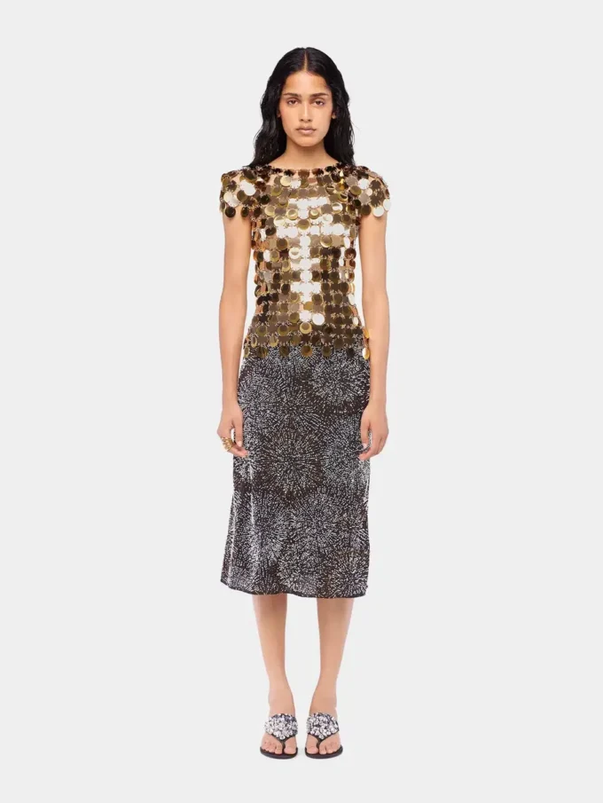 The gold Sparkle disc top
