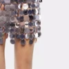 The silver sparkle discs skirt