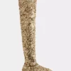 Thigh boots with sequins