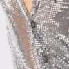 Top in a silver mini mesh Top in a silver mini mesh