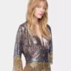 Top in printed mesh