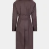 Trench coat with fake fur trims